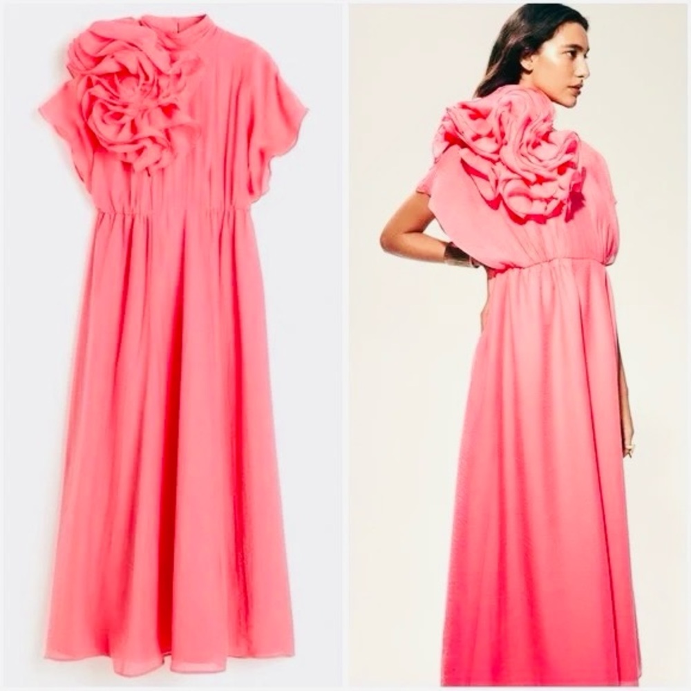 H&M Pink Maxi Dress with Flowing Silhouette